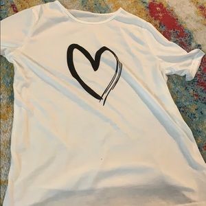 White heart shirt